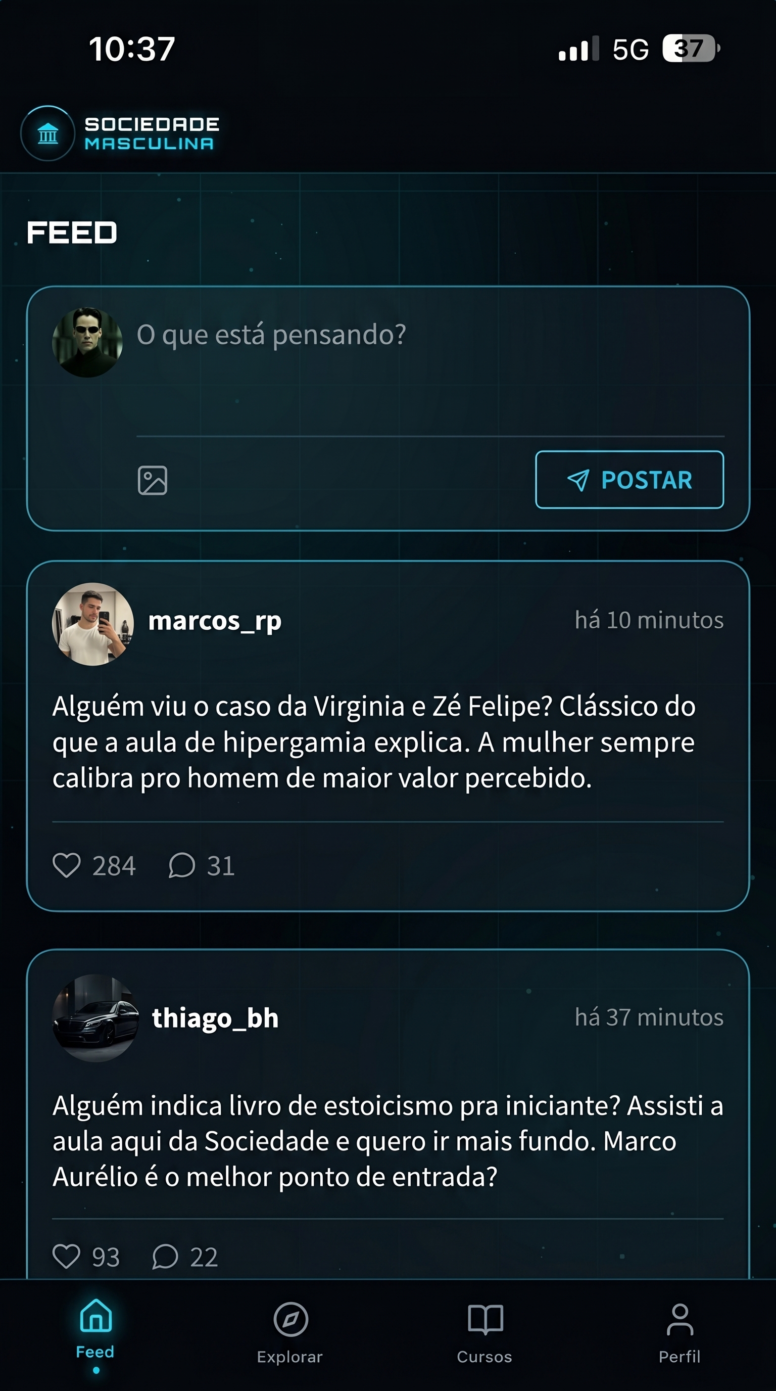 App Sociedade Masculina